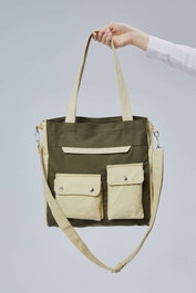 Zoozie Bags Bolsa de Lona Verde Oscuro 32x35x8 cm